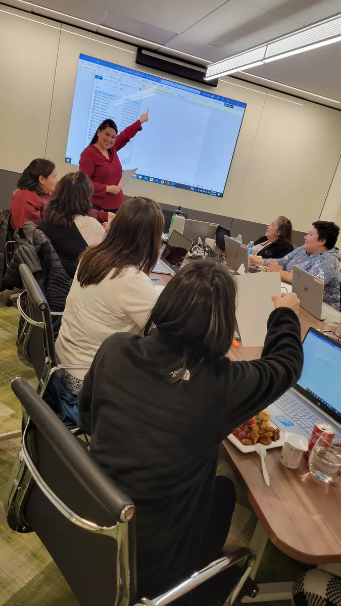 Yvonne facilitating a training session